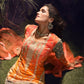 Anaita Orange Chinon Stitched Suit with Embroidery & Sequence Work