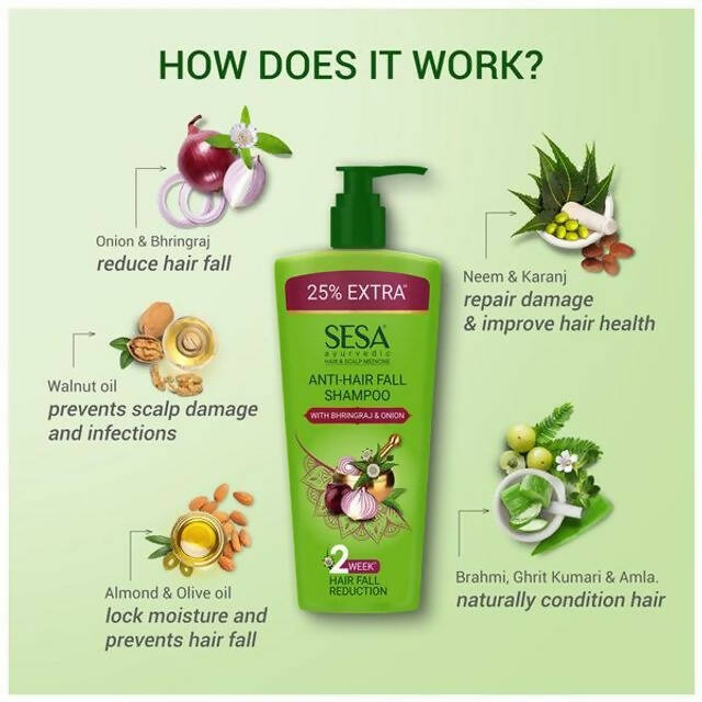 Sesa Ayurvedic Anti-Hair Fall Onion Shampoo - Swadesiicart
