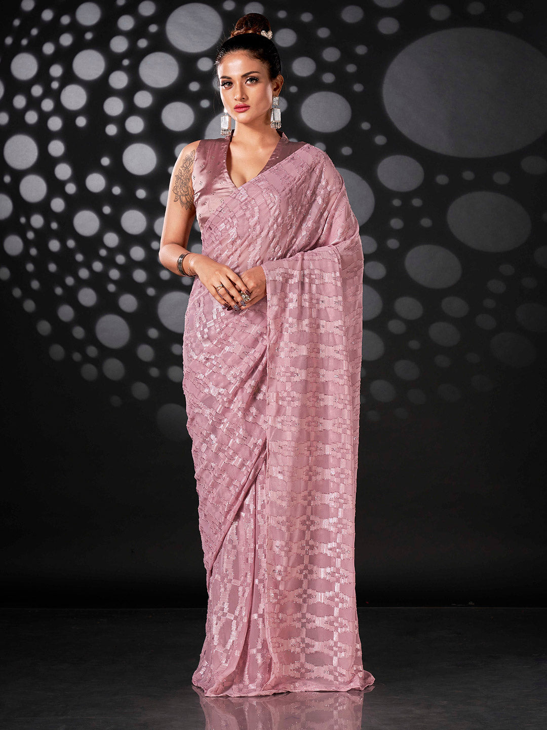 Tikhi Imli Embellished Saree | Swadesiicart