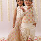 Lil Drama Mishti White Kurta Dhoti and Jacket For Boys | Swadesiicart