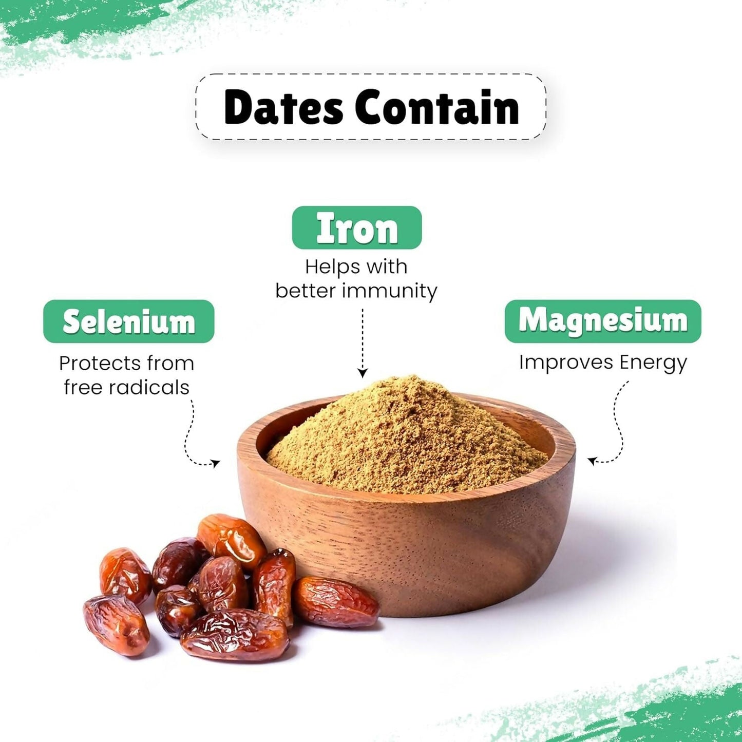 Little Joys 100% Natural Dates Powder, Strengthens Bones & Improves Digestion - Swadesiicart