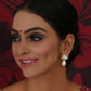 Kundan Studs with Pearl Drop (Gold) - Ruby Raang - Ruby Raang Studio
