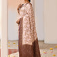 Joban Fashion Ivory Crepe Chiffon Pure Handloom Banarasi Silk Saree | Swadesiicart