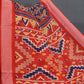 Shades Of Navy Blue And Red Patola Print Semi Chanderi Saree By Gayathri Reddy Designer Studio | Swadesiicart