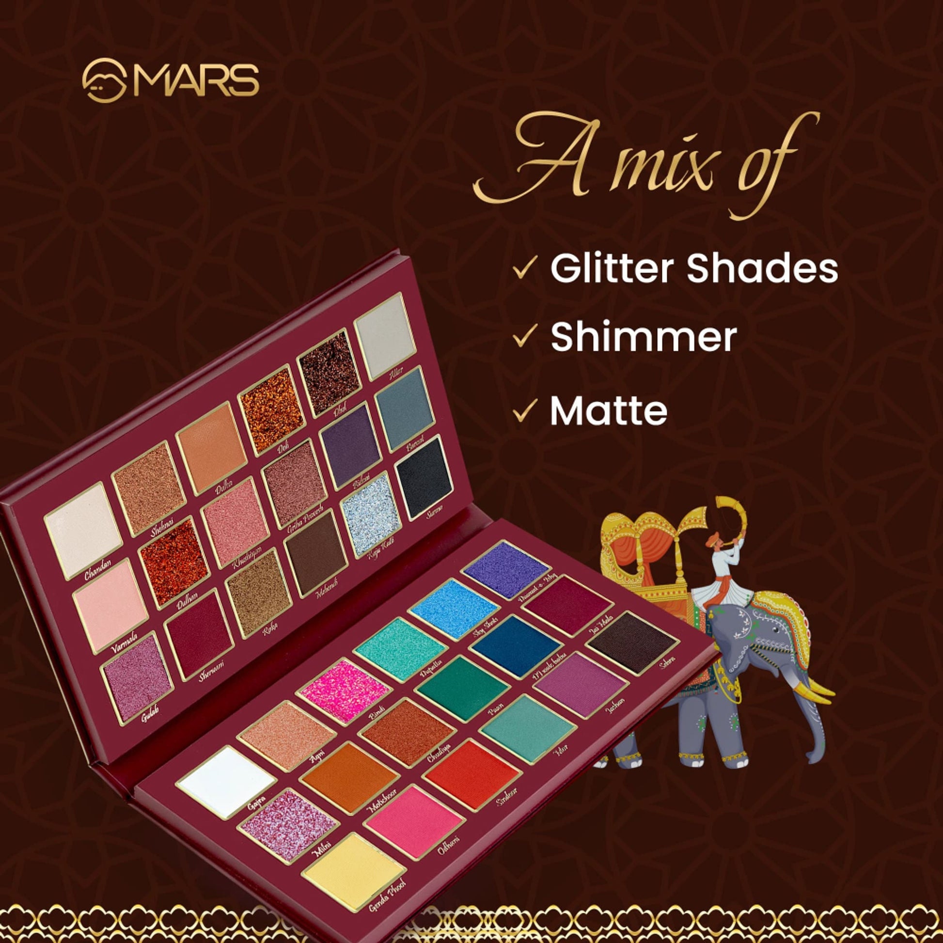 MARS Cosmetics Jashan-E-Sringaar Eyeshadow Palette - Swadesiicart