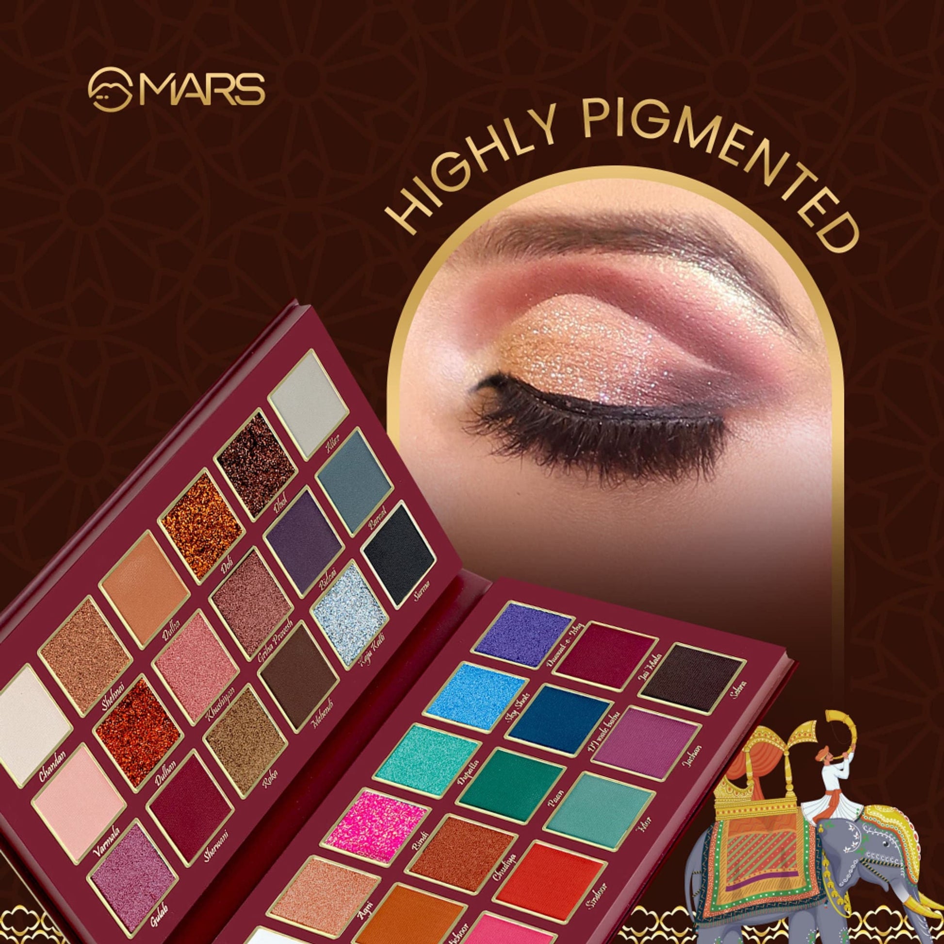 MARS Cosmetics Jashan-E-Sringaar Eyeshadow Palette - Swadesiicart