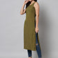 Kalini Women Green Geometric Printed Kurta - Swadesiicart
