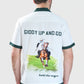 Xkind White Polo Backprinted Textured Relaxed Fit Shirt | Swadesiicart