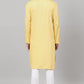 Abstract Embroidered Cotton Kurta by Hilo Design