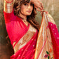 Anaita Pink Designer Zari Weaving Pure Paithani Silk Saree With Blouse