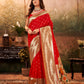 Anaita Red Designer Zari Weaving Pure Paithani Silk Saree With Blouse