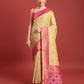 Monjolika Fashion Exquisite Designs With This Regal Beige Patola Pallu Banarasi Tissue Silk Saree | Swadesiicart