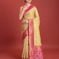 Monjolika Fashion Exquisite Designs With This Regal Beige Patola Pallu Banarasi Tissue Silk Saree | Swadesiicart