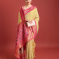 Monjolika Fashion Exquisite Designs With This Regal Beige Patola Pallu Banarasi Tissue Silk Saree | Swadesiicart