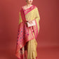 Monjolika Fashion Exquisite Designs With This Regal Beige Patola Pallu Banarasi Tissue Silk Saree | Swadesiicart