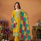 Anaita Mustard Embroidered Soft Organza Salwar Suit