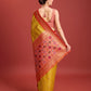 Monjolika Fashion Exquisite Designs With This Regal Mustard Color Patola Pallu Banarasi Tissue Silk Saree | Swadesiicart