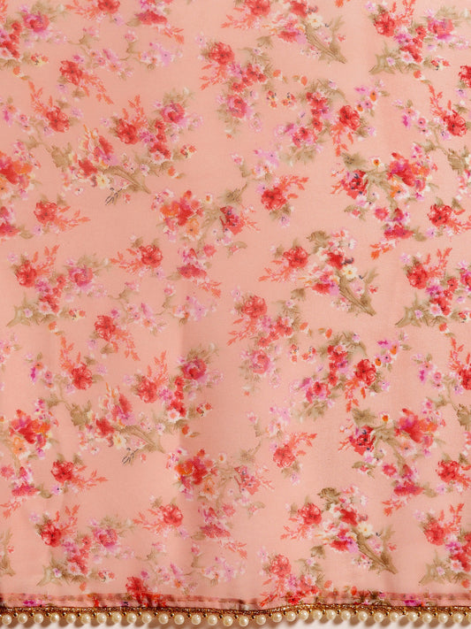 Tikhi Imli Pink Printed Saree | Swadesiicart