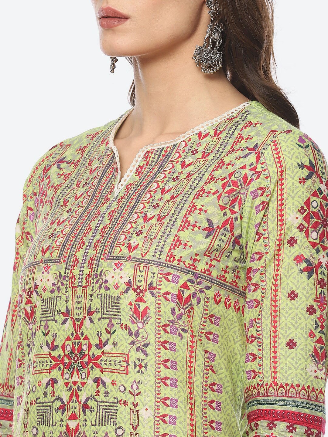 Biba Women Ethnic Motifs Printed Kurta - Swadesiicart