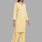 ADA Ethnic Motifs Embroidered Chikankari Straight Kurta with Palazzos | Swadesiicart