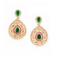 Saraf RS Jewellery Women Gold-Polished Multi Coloured AD Studded Pearl Mala & Earrings Set - Swadesiicart