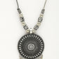 NVR Women's Silver-Toned Circular Shape Pendant with Chain | Swadesiicart