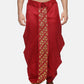 Sethukrishna Men Maroon Embroidered Dhoti Pant | Swadesiicart