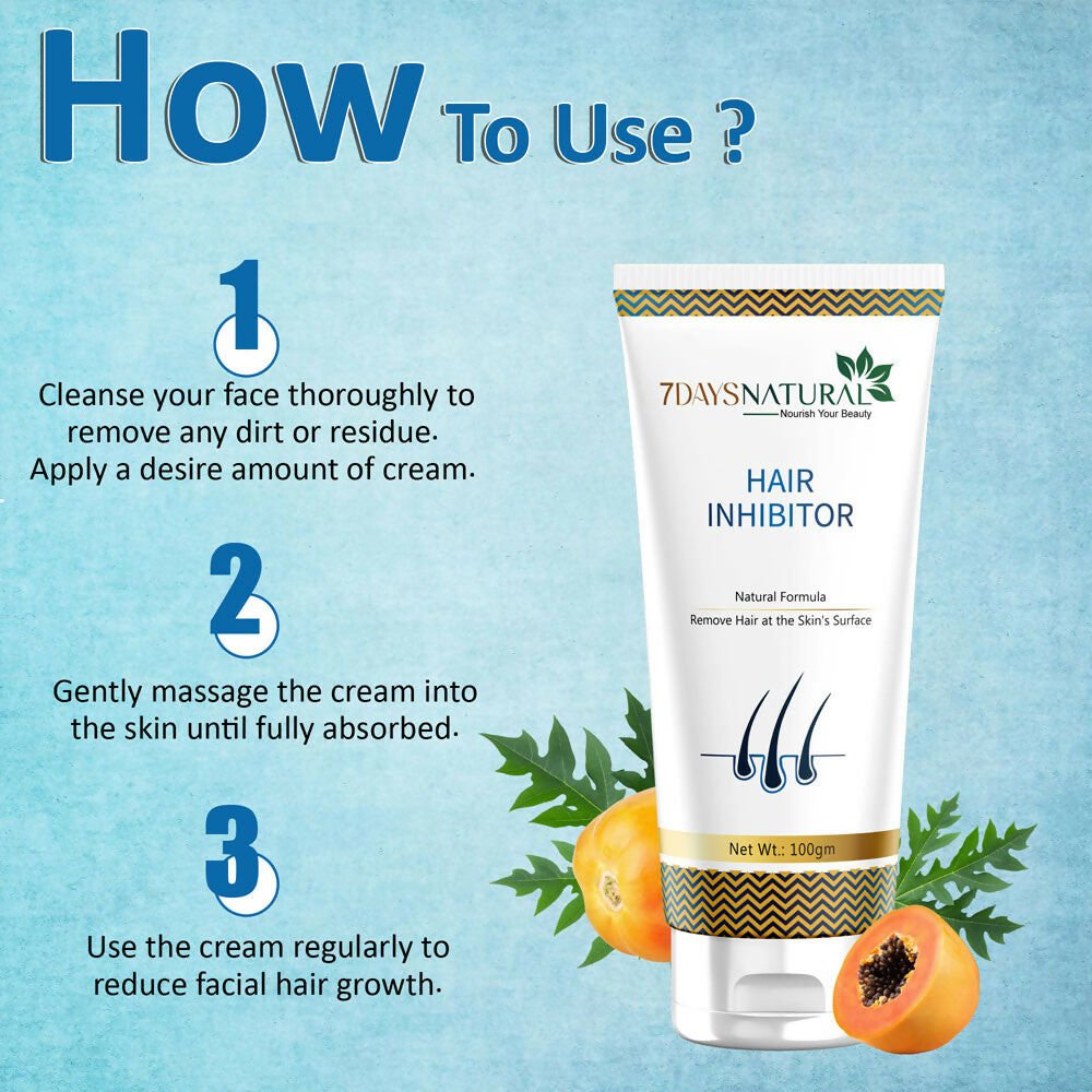 7 Days Organic Hair Inhibitor Permanent Hair Removal Cream - Swadesiicart