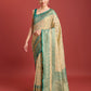 Monjolika Fashion Glamour And Tradition With This Beige Color Zari Woven Banarasi Tissue Silk Saree | Swadesiicart