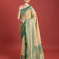 Monjolika Fashion Glamour And Tradition With This Beige Color Zari Woven Banarasi Tissue Silk Saree | Swadesiicart