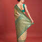 Monjolika Fashion Glamour And Tradition With This Beige Color Zari Woven Banarasi Tissue Silk Saree | Swadesiicart