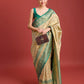 Monjolika Fashion Glamour And Tradition With This Beige Color Zari Woven Banarasi Tissue Silk Saree | Swadesiicart