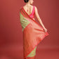 Monjolika Fashion Glamour And Tradition With This Pastel Green Color Zari Woven Banarasi Tissue Silk Saree | Swadesiicart