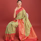 Monjolika Fashion Glamour And Tradition With This Pastel Green Color Zari Woven Banarasi Tissue Silk Saree | Swadesiicart