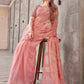 Tikhi Imli Peach Abstract Woven Design Half And Half Saree | Swadesiicart