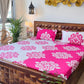 URBAN SPACE Divine White Ethnic Motifs 144 TC Cotton Queen Bedsheet & 2 Pillow Covers - Swadesiicart
