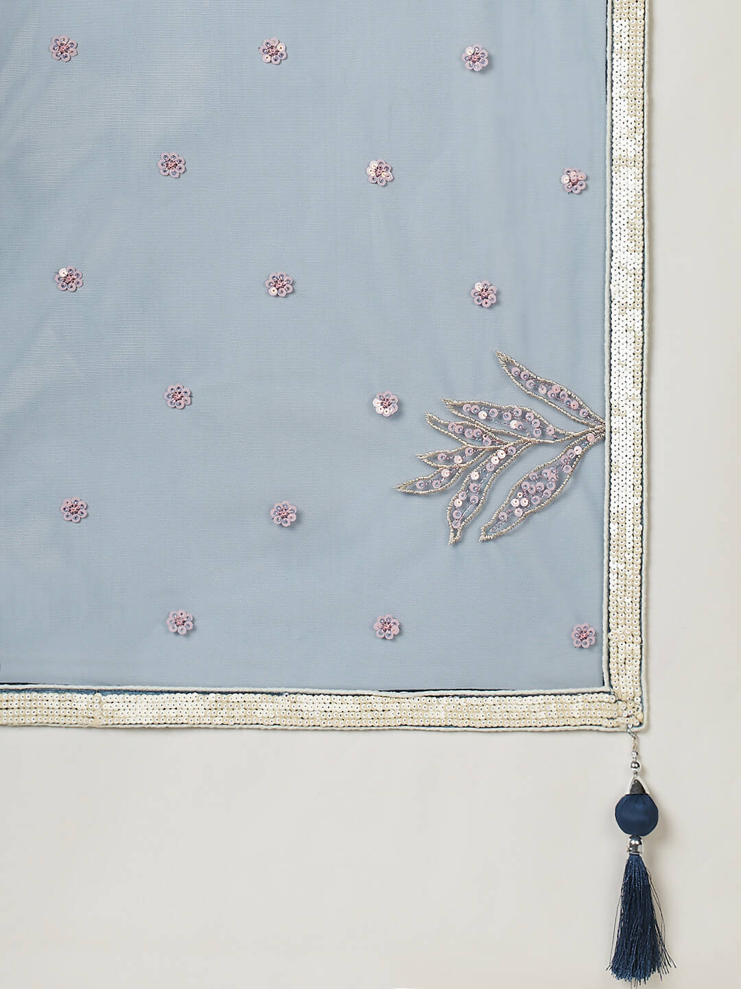 House of Panchhi Navy blue Net Sequinse Work Lehenga & Blouse with Dupatta | Swadesiicart