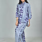 Morchari Digital Print Semi Muslin Co-Ord Set Top & Trouser-Multicolor - Swadesiicart