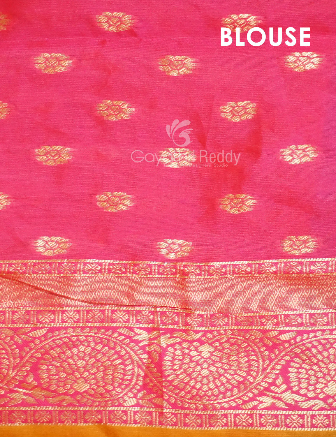 Shades of Yellow Floral Designbanaras Semi Silk Saree By Gayathri Reddy Designer Studio | Swadesiicart