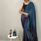 Mitera Blue Ombre Dyed Ready To Wear Saree | Swadesiicart
