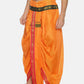 Sethukrishna Men Orange Solid Readymade Dhoti Pant | Swadesiicart