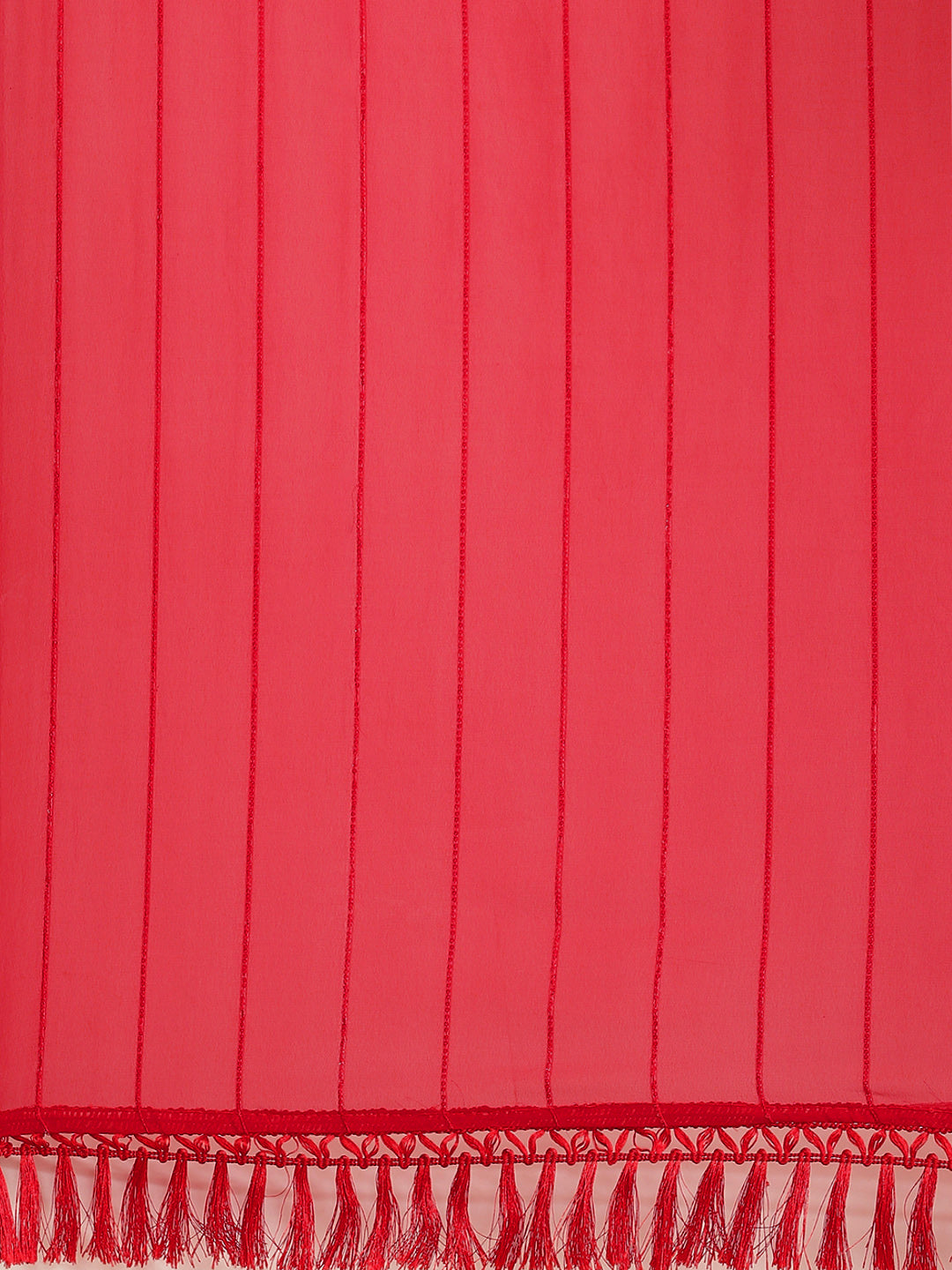 Tikhi Imli Red Striped Saree | Swadesiicart