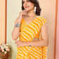 Yellow Georgette Designer Printed Ready To Wear Saree - Elite | Swadesiicart