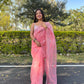 Vamsee Pink Organza Saree - Swadesiicart