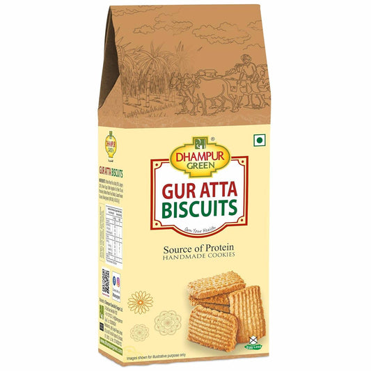 Dhampur Green Gur Atta Biscuit - Dhampur Green