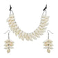 Tehzeeb Creations Women's White Seap Design Necklace Set - Swadesiicart