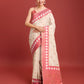 Monjolika Fashion Cream Color Banarasi Rich Zari Woven Weave For Opulent Charm Silk Saree | Swadesiicart