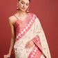Monjolika Fashion Cream Color Banarasi Rich Zari Woven Weave For Opulent Charm Silk Saree | Swadesiicart