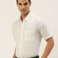 Ramraj Cotton Mens Half Sleeve Formal 100% Cotton White Shirt | Swadesiicart