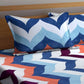 Arrabi Multicoloured Ethnic Motifs 300 TC Super King Bedsheet with 2 Pillow Covers